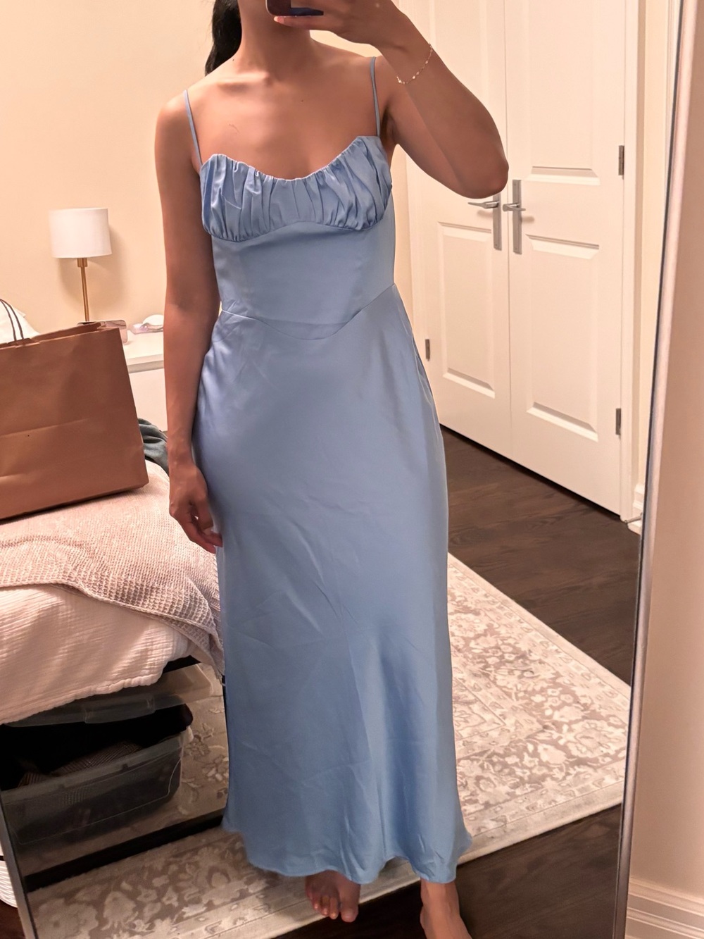 Park and Fifth Bridesmaid Dress - Light Blue Satin - Picture 5 of 5